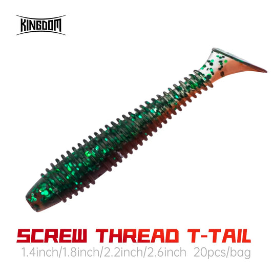 KINGDOM Screw Thread T-Tail Soft Lure